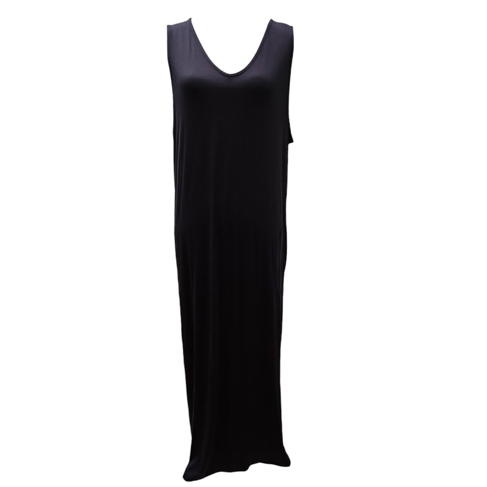 BELLE BY KIM GRAVEL 2 PC MAXI DRESS & SHRUG SZ XL BLACK WHITE - Picture 4 of 8